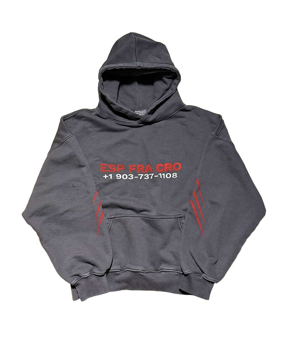 1 of 1 ESP FRA CRO Hoodie Black/Red