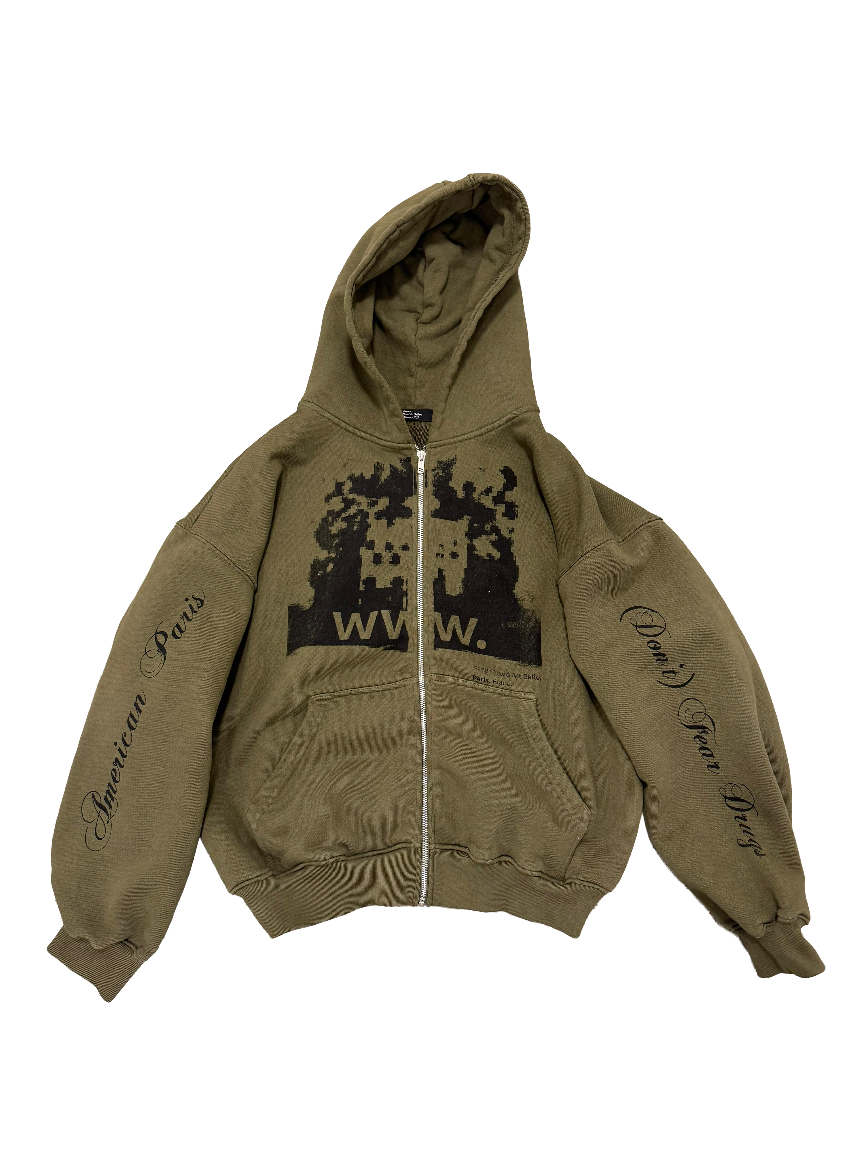 1 OF 1 SANG CHAUD ART GALLERY WWW. ZIP HOODIE
