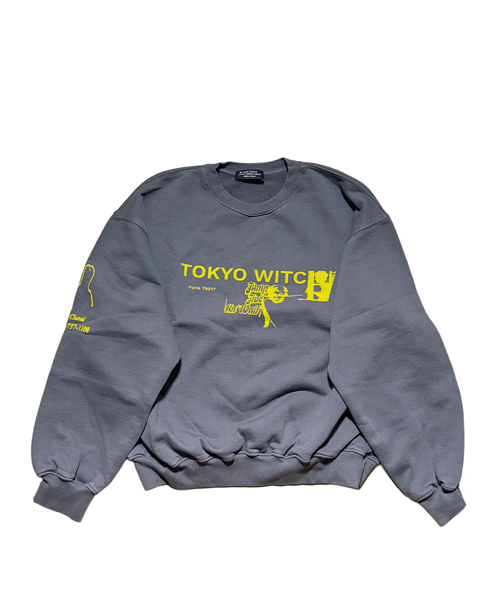 1 of 1 Tokyo Witch Sweater Light Grey/Yellow