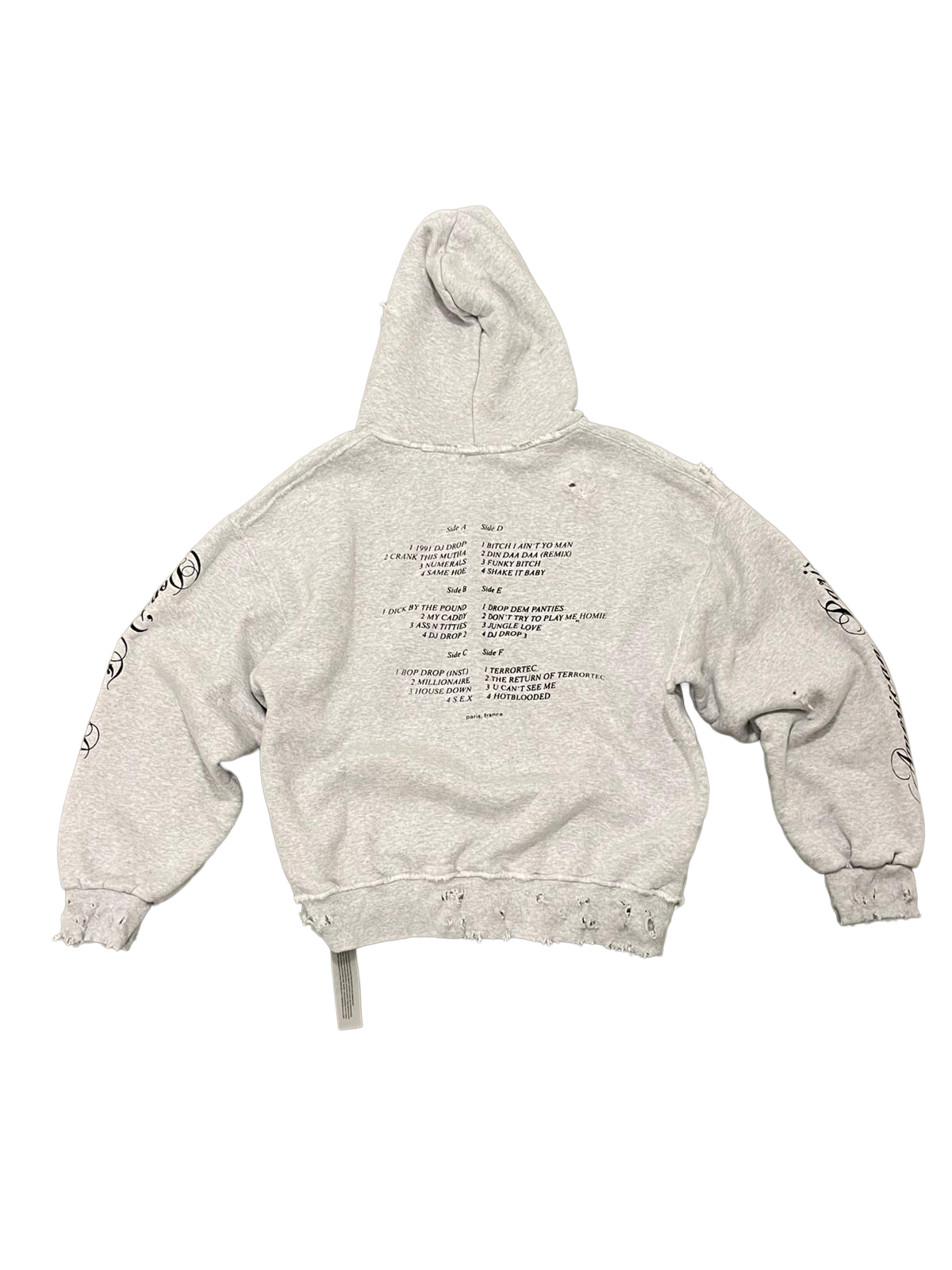 1 OF 1 SANG CHAUD ART GALLERY COWBOY JUNKIE TERROR POSTER ZIP HOODIE
