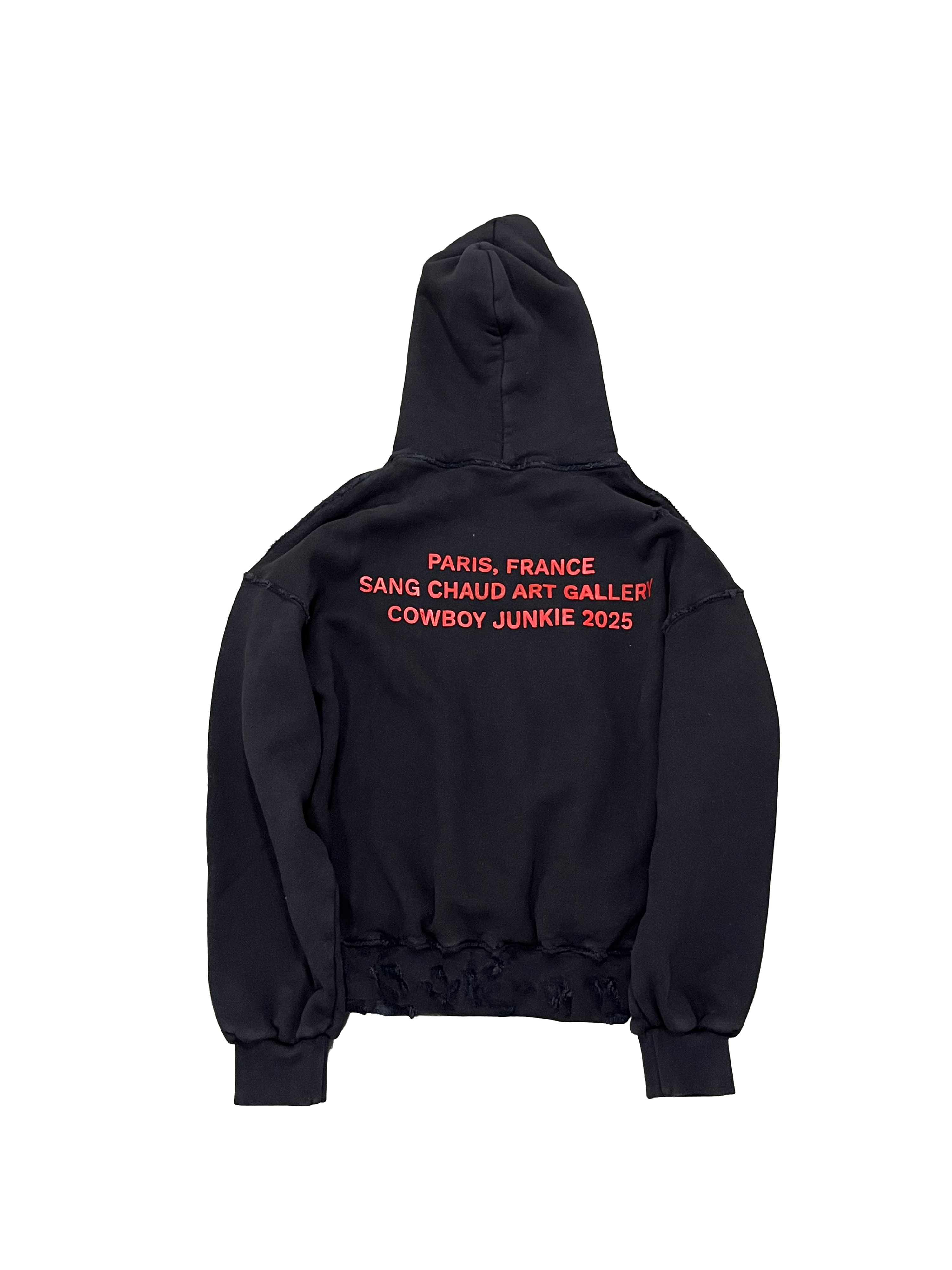 1 OF 1 SANG CHAUD ART GALLERY COWBOY JUNKIE PISTOLS HOODIE RED