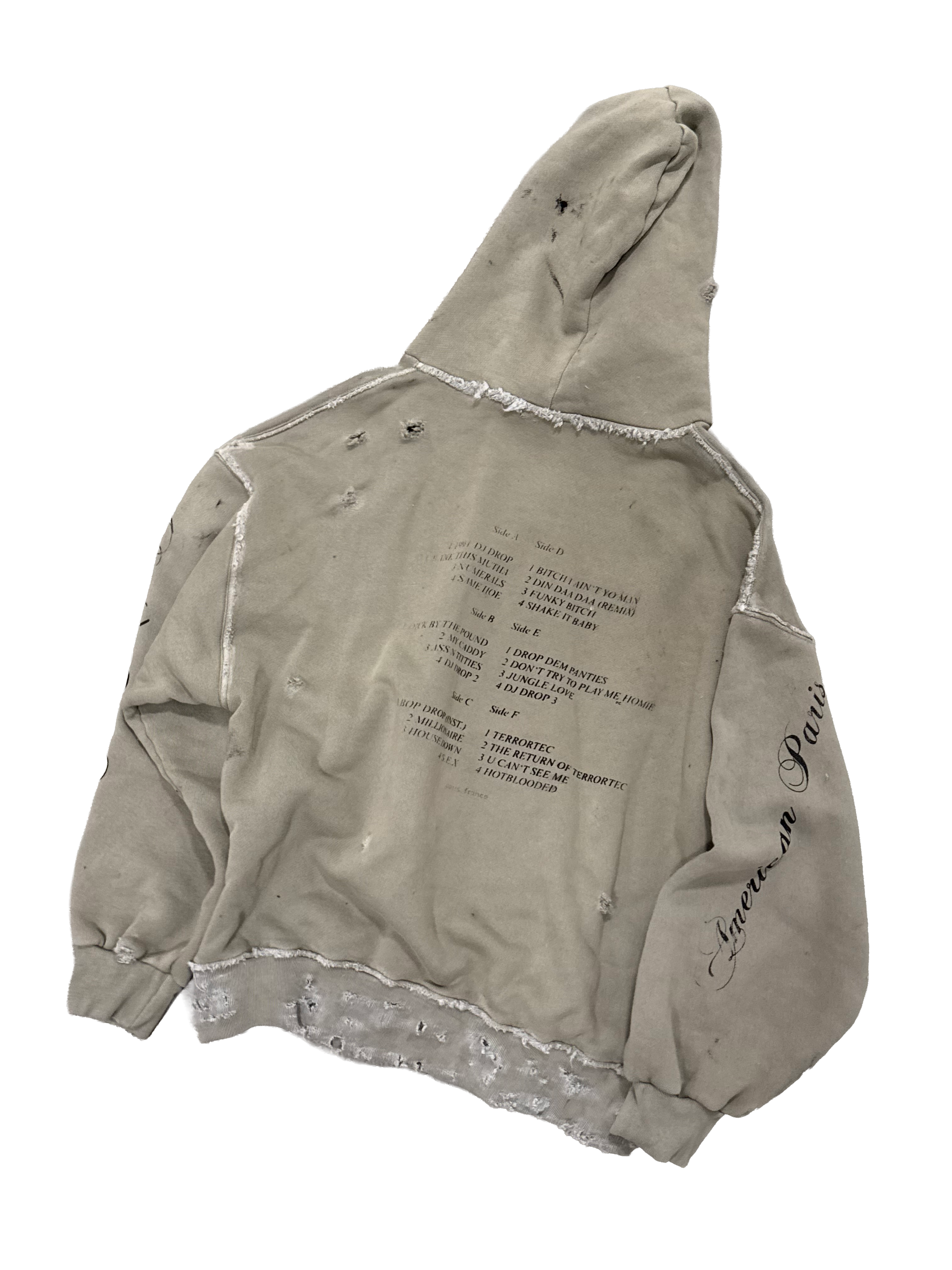 1 OF 1 SANG CHAUD ART GALLERY COWBOY JUNKIE TERRORTEC ZIP HOODIE