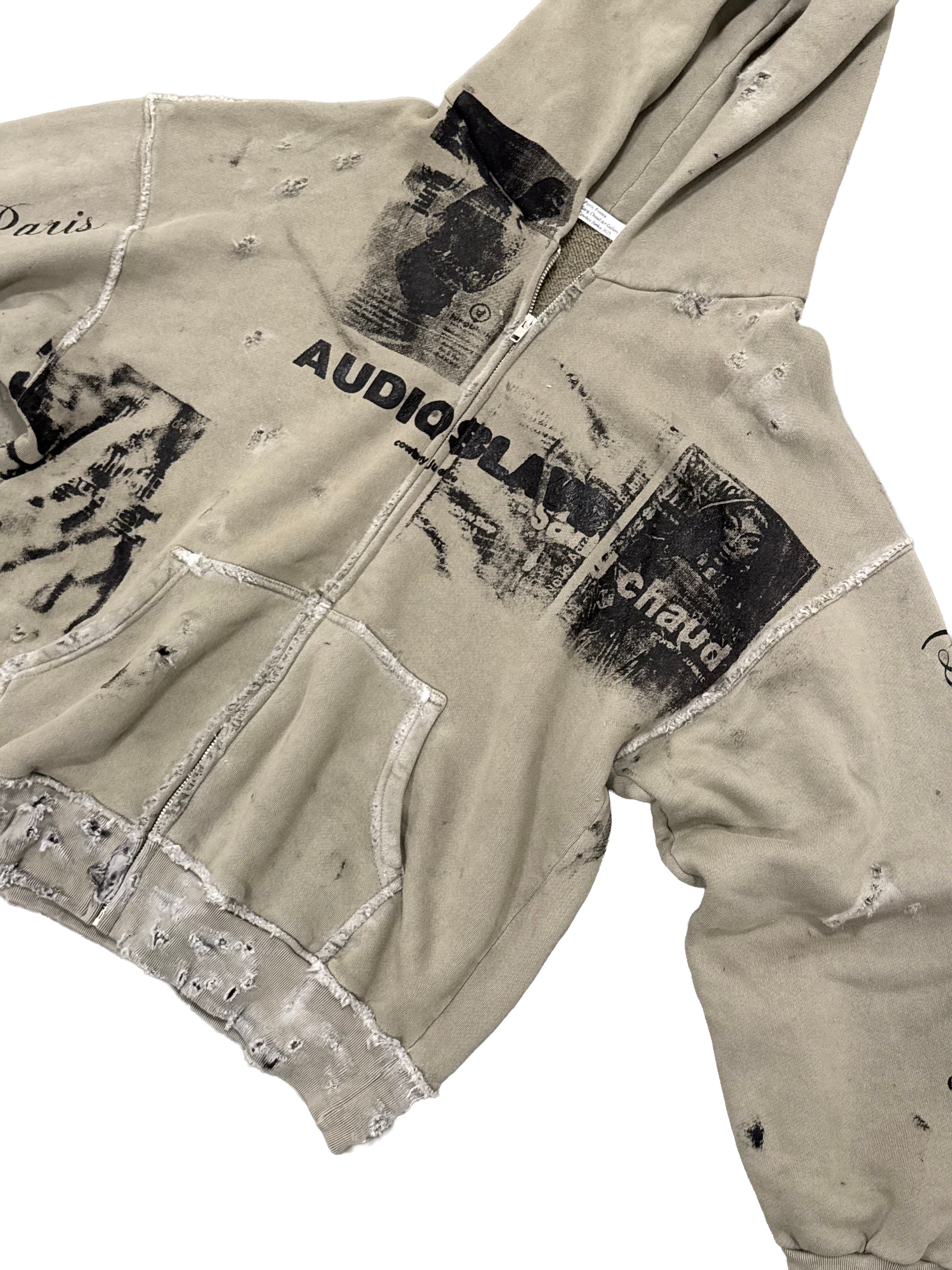 1 OF 1 SANG CHAUD ART GALLERY COWBOY JUNKIE TERRORTEC ZIP HOODIE