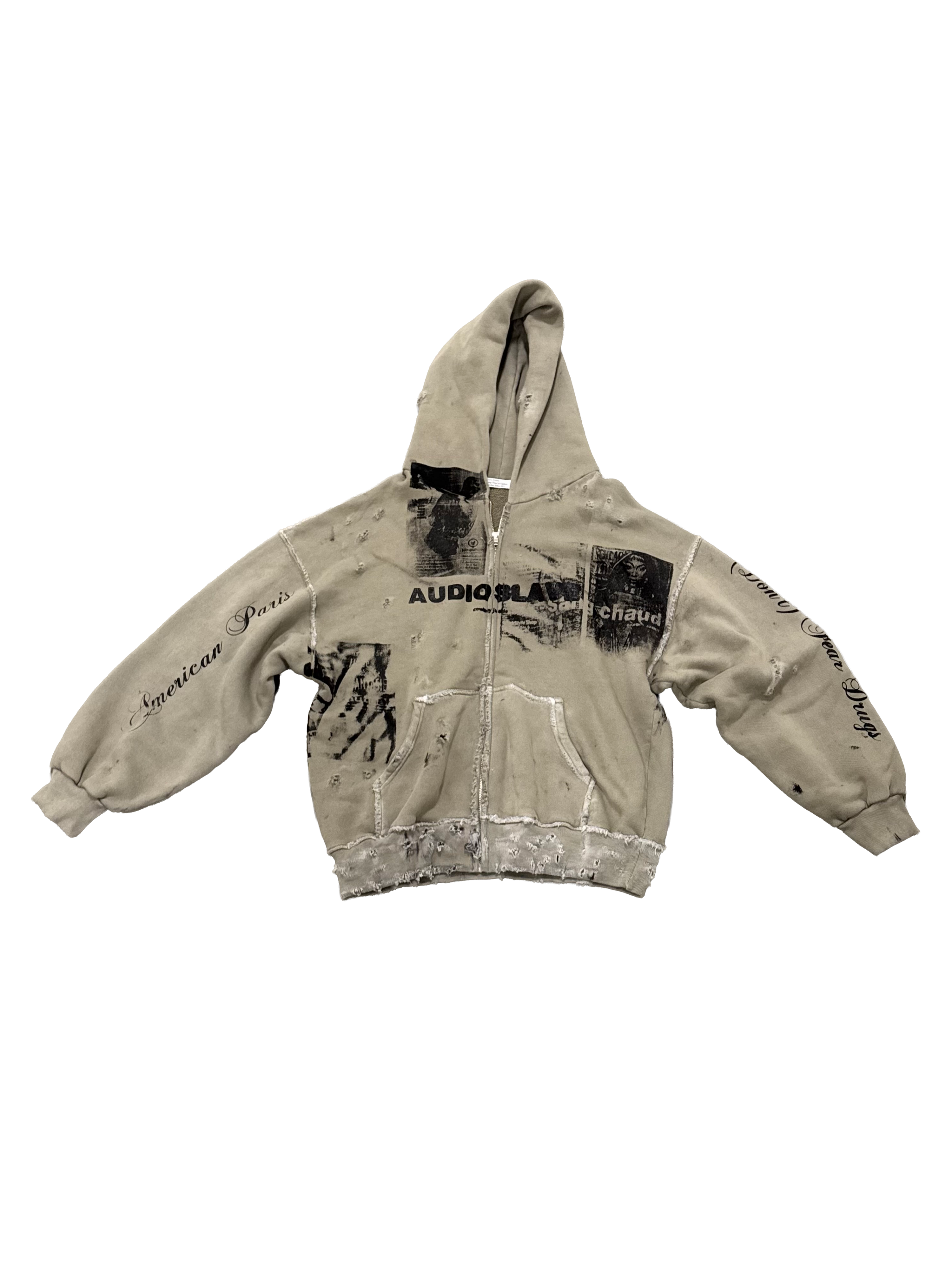 1 OF 1 SANG CHAUD ART GALLERY COWBOY JUNKIE TERRORTEC ZIP HOODIE