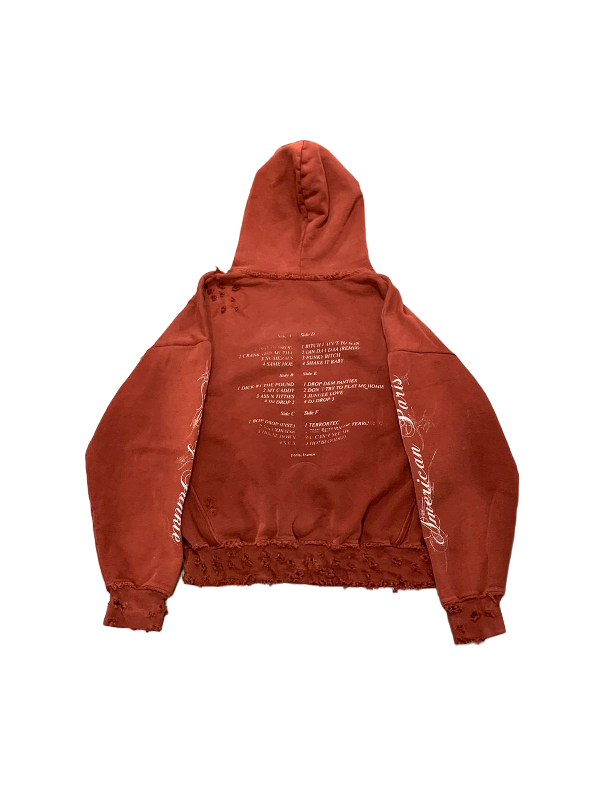 1 OF 1 SANG CHAUD ART GALLERY TERRORTEC PLAYLIST HOODIE RED