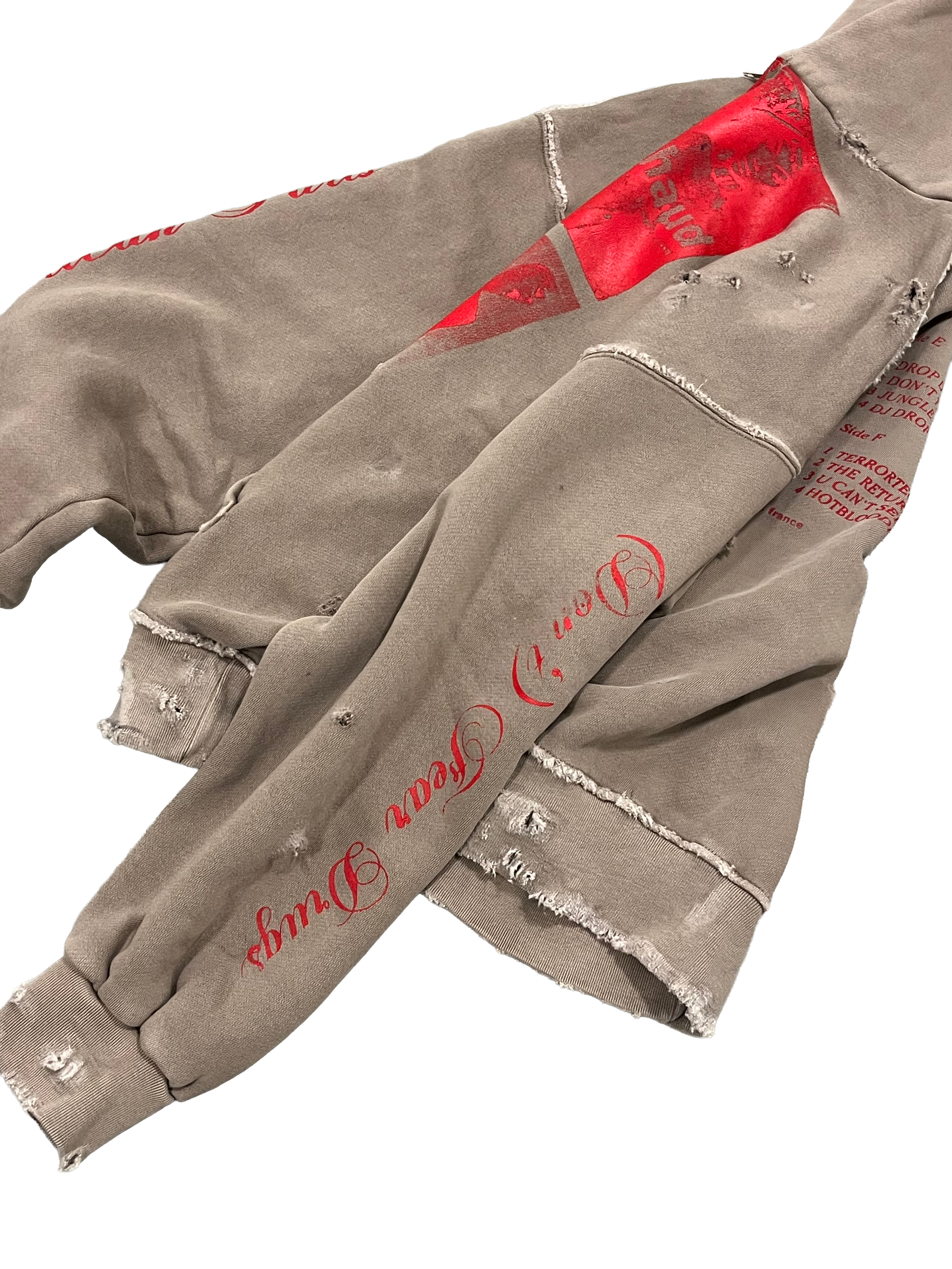 1 OF 1 SANG CHAUD ART GALLERY COWBOY JUNKIE TERRORTEC ZIP HOODIE BROWN
