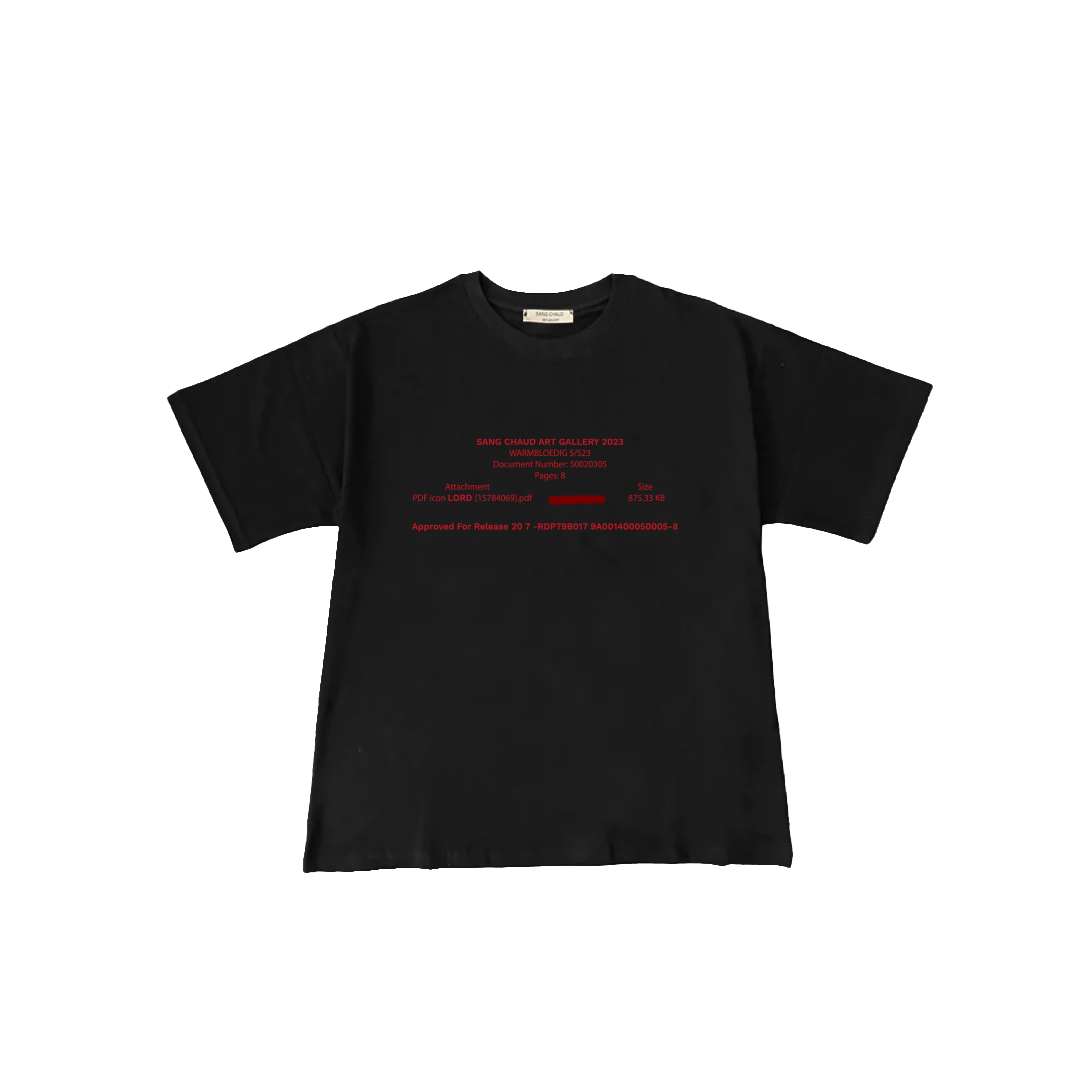 DOCUMENT T-SHIRT BLACK/RED