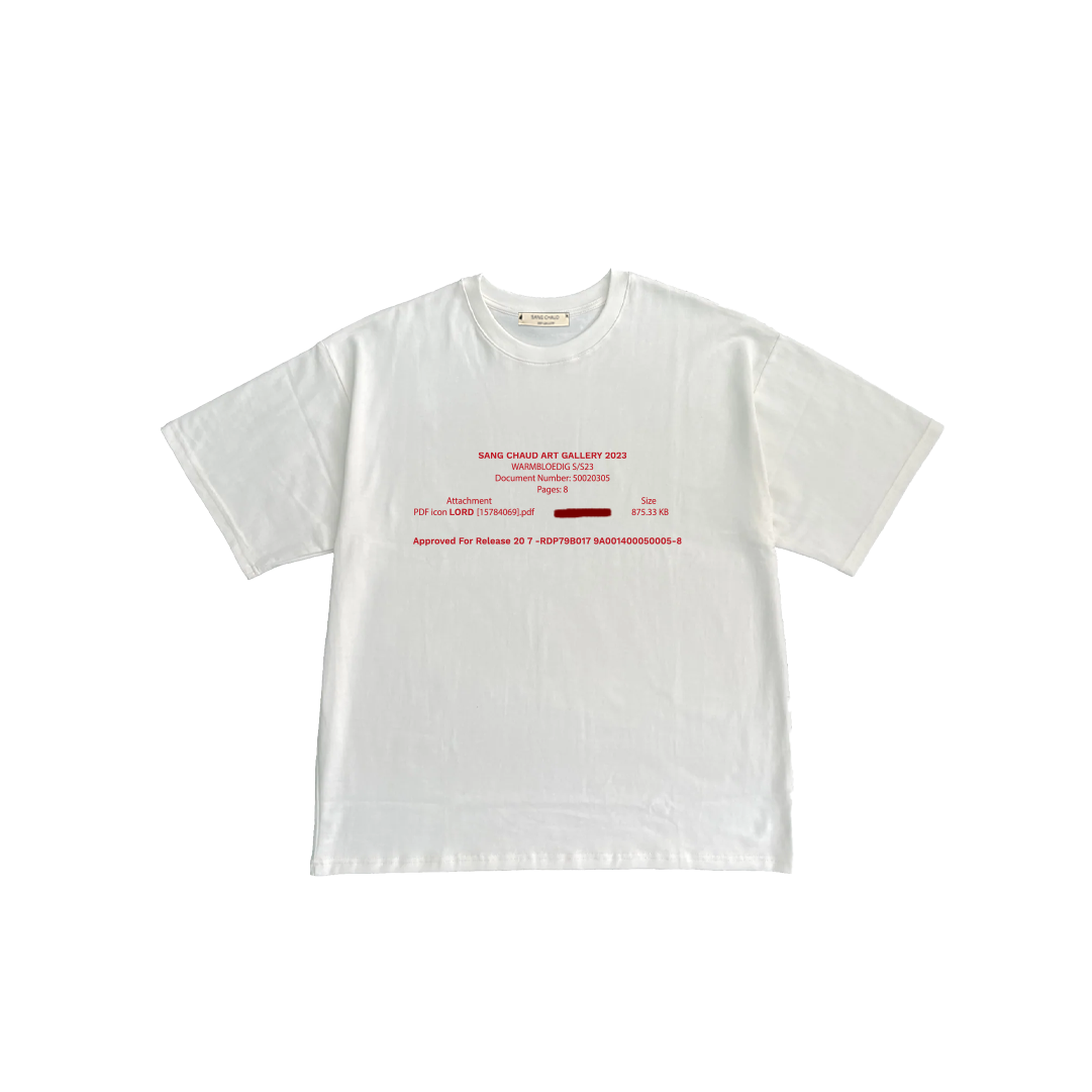DOCUMENT T-SHIRT WHITE/RED
