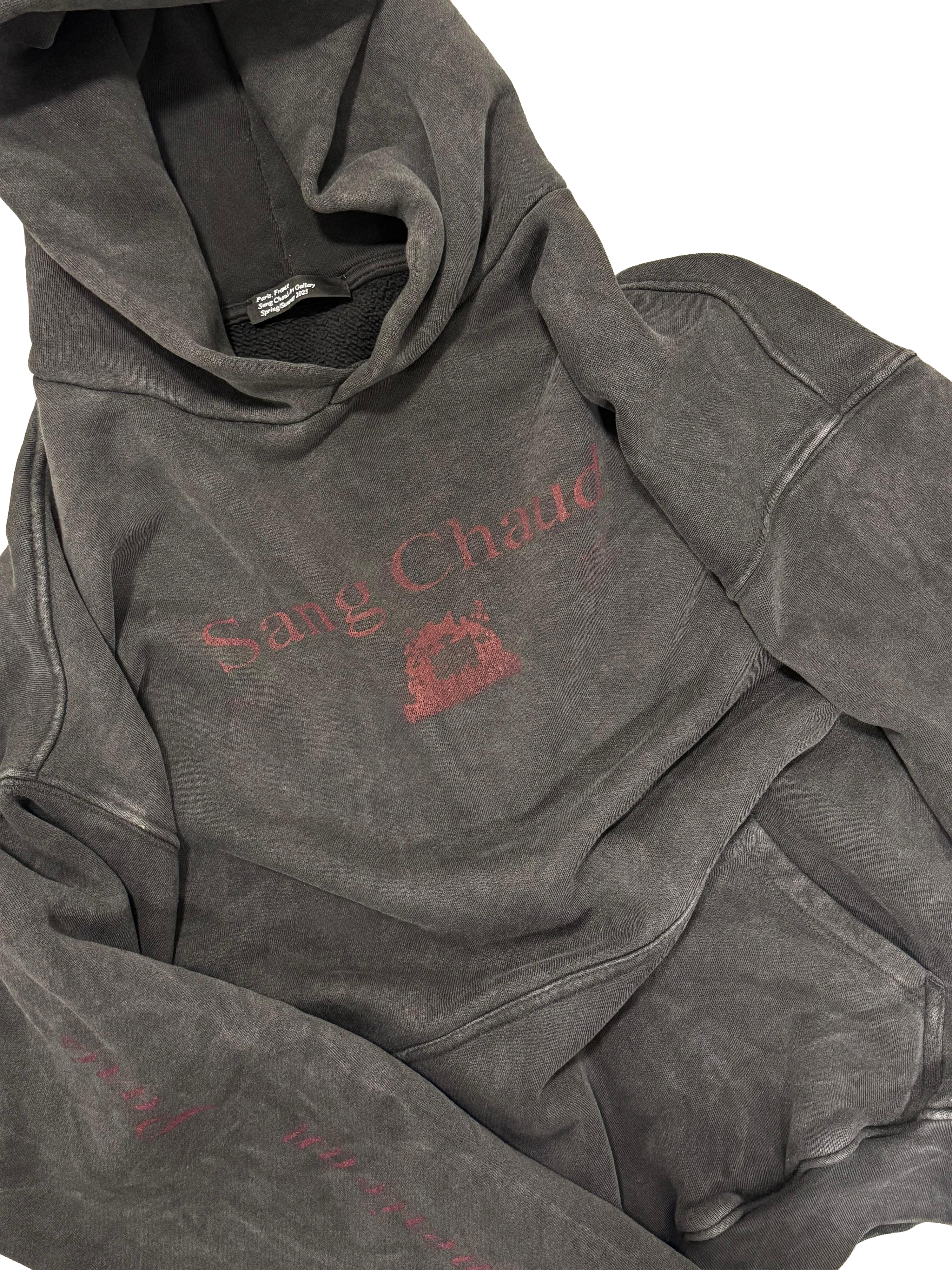 1 OF 1 SANG CHAUD ART GALLERY WASHED HOODIE BLACK
