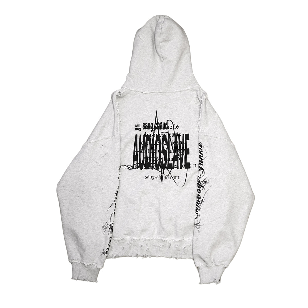 1 OF 1 SANG CHAUD ART GALLERY COWBOY JUNKIE AUDIOSLAVE ZIP HOODIE GREY