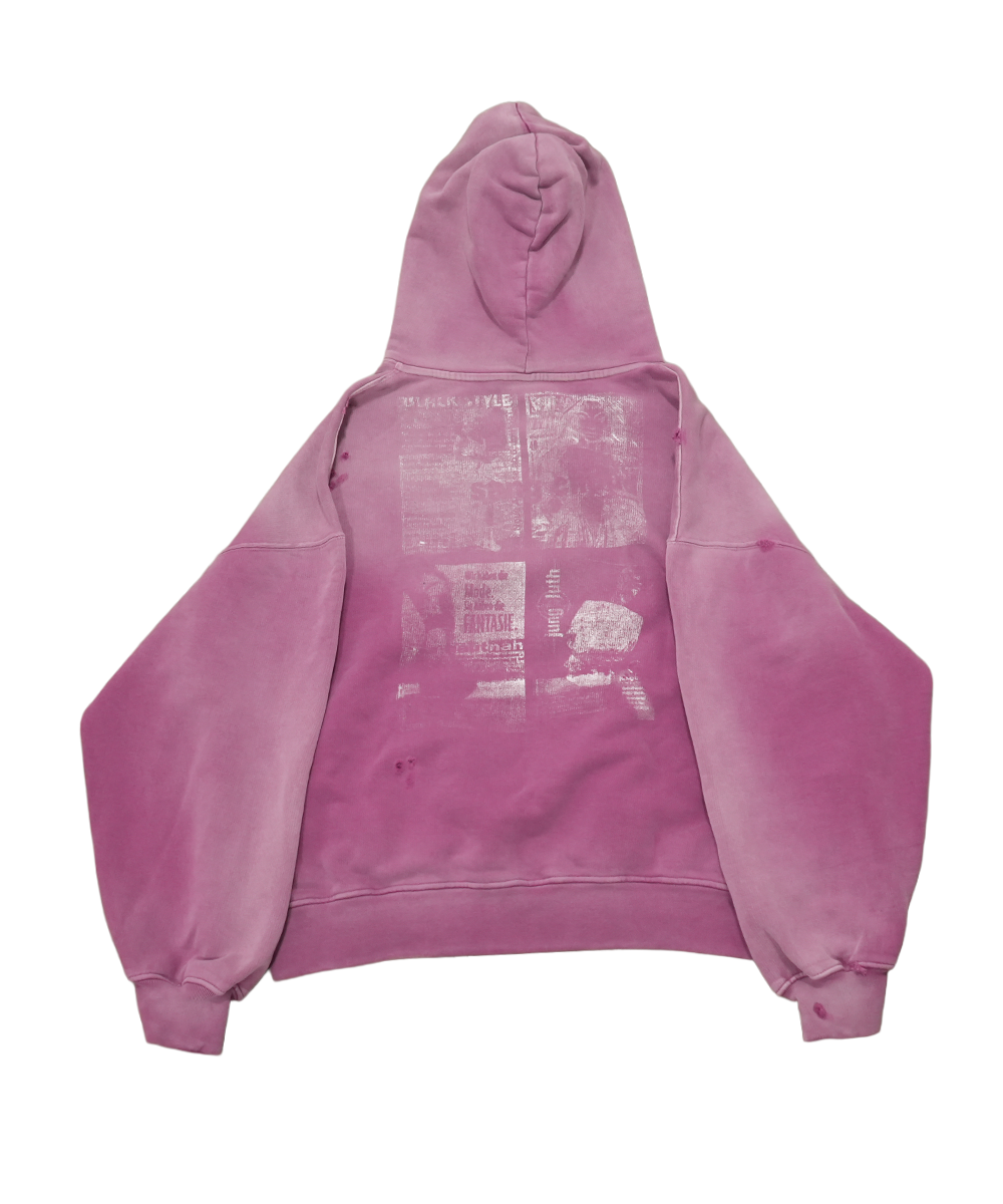 1 OF 1 SANG CHAUD ART GALLERY AUDIOSLAVE HOODIE PINK