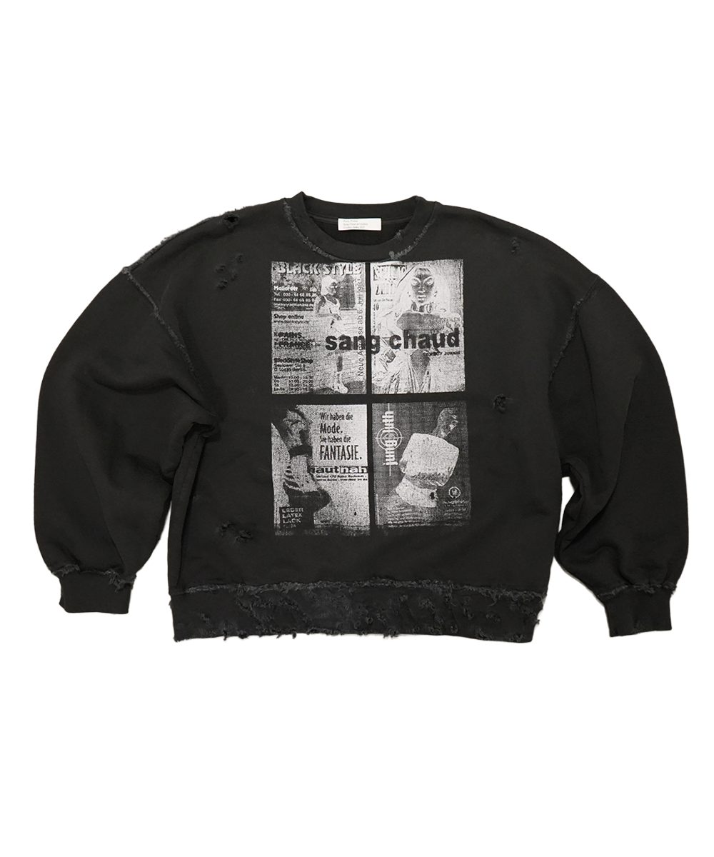 1 OF 1 SANG CHAUD ART GALLERY TERRORTEC P*RN SWEATER GREY