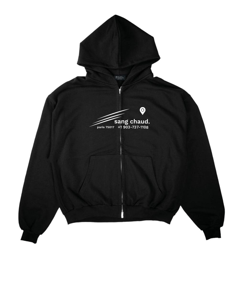 75017 logo zip hoodie