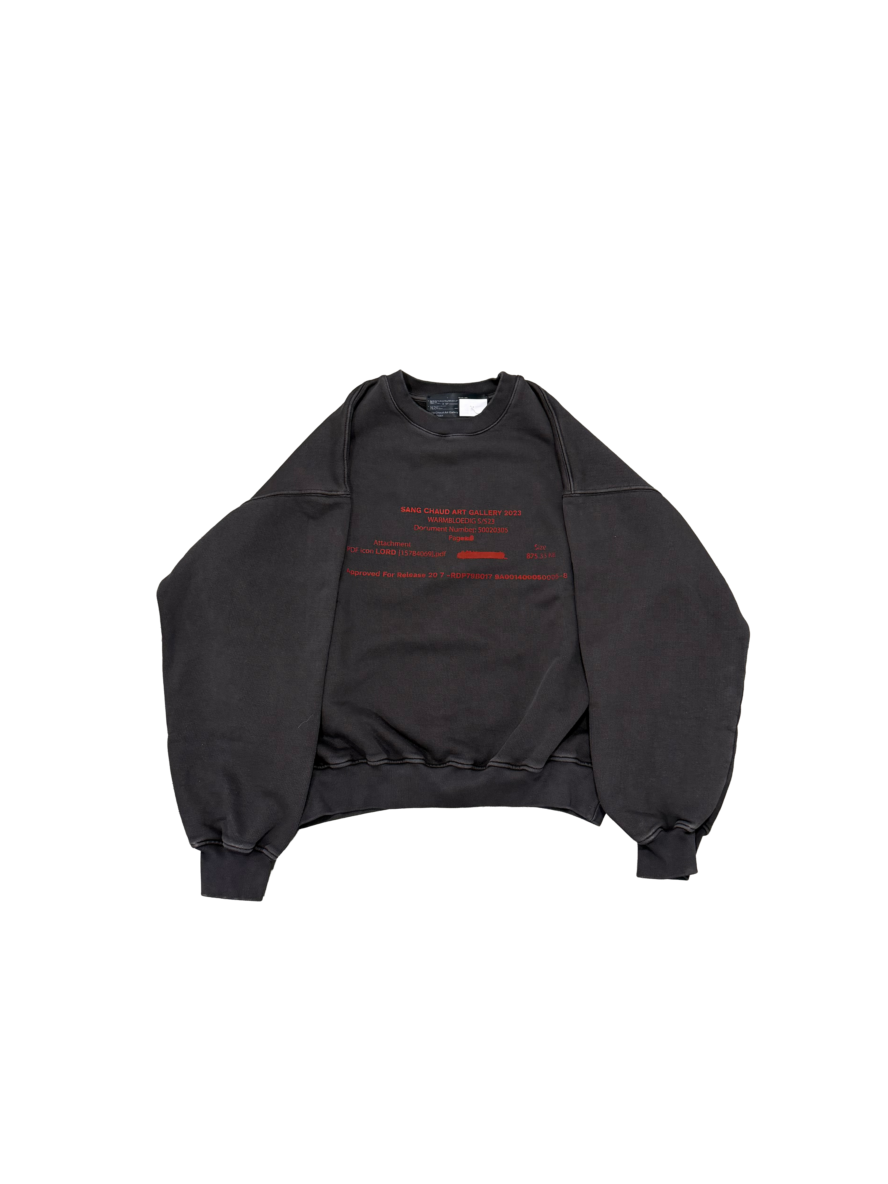 1 OF 1 SANG CHAUD ART GALLERY ARCHIVE DOCUMENT SWEATER