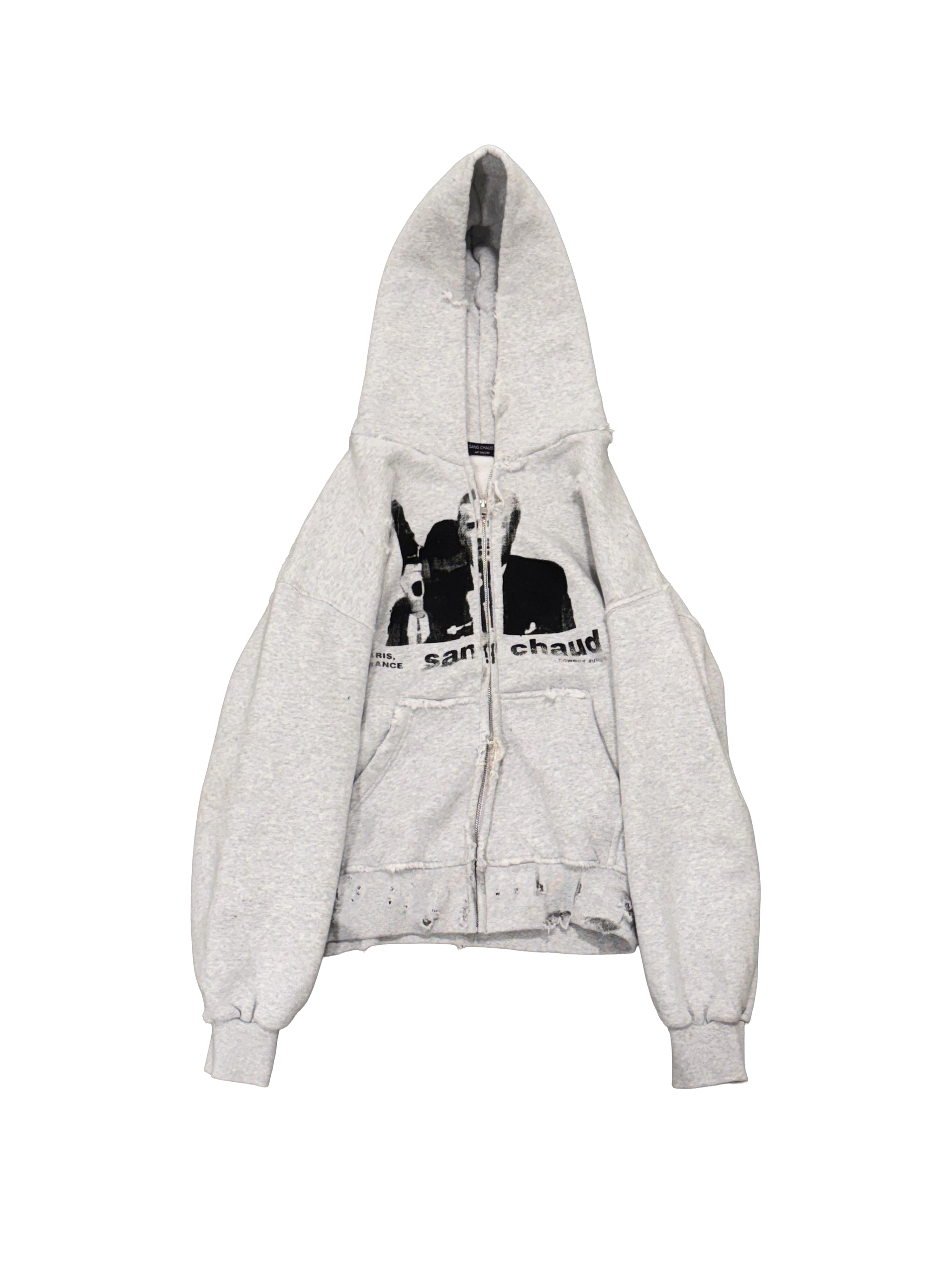 1 OF 1 SANG CHAUD ART GALLERY COWBOY JUNKIE BIDEN ZIP HOODIE