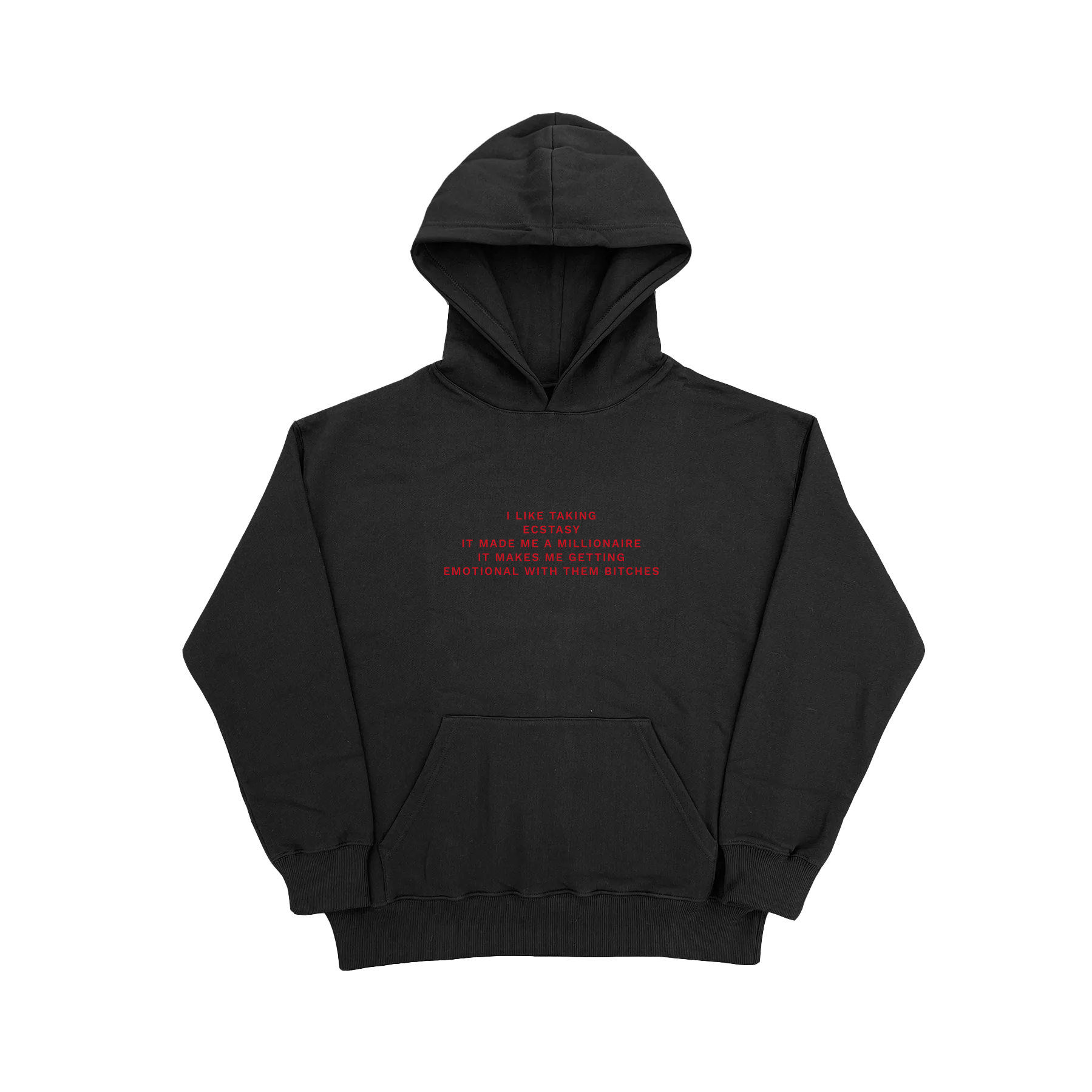 ECSTASY HOODIE BLACK/RED