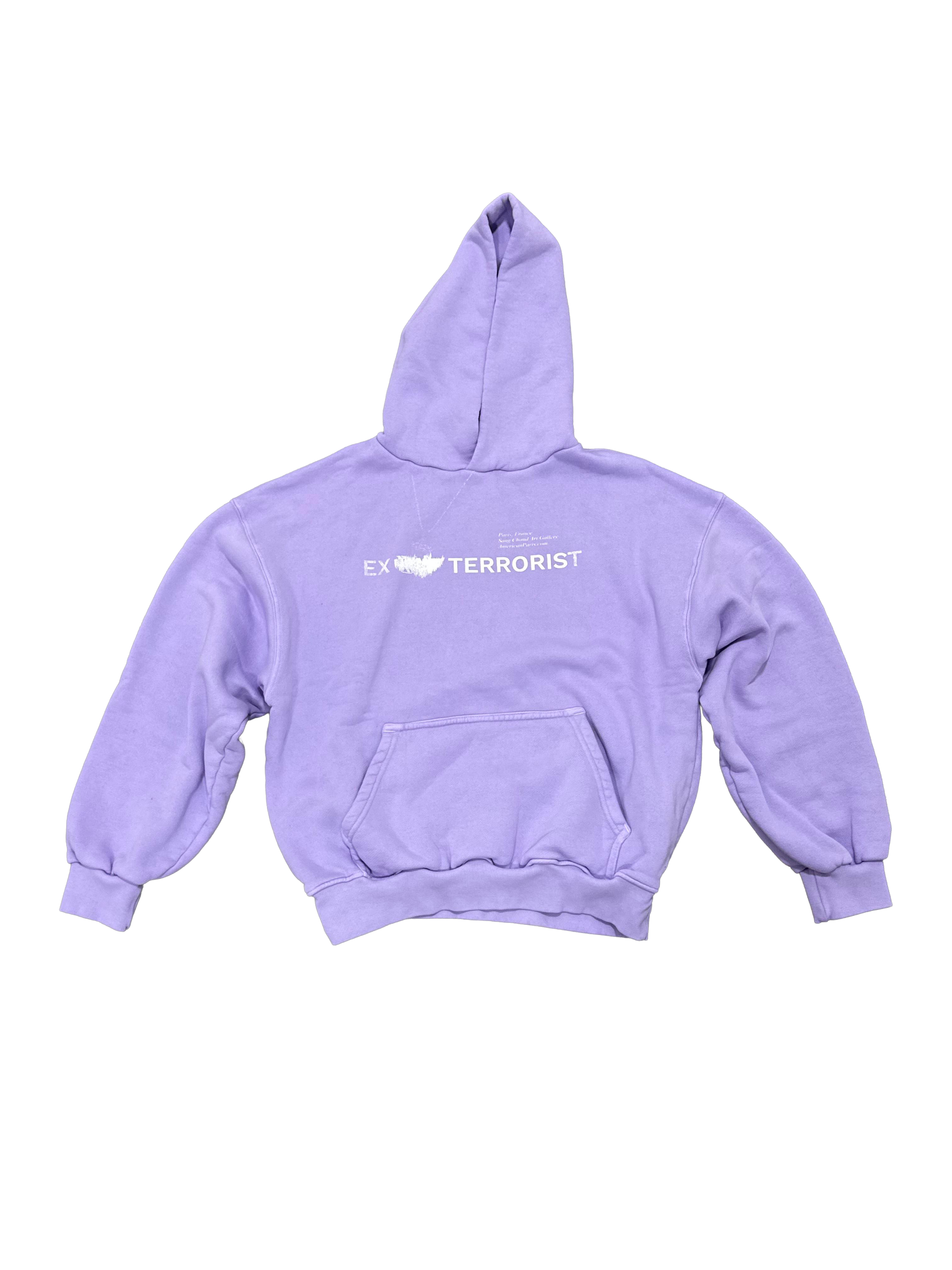 1 OF 1 SANG CHAUD ART GALLERY EX TERRORIST HOODIE PURPLE