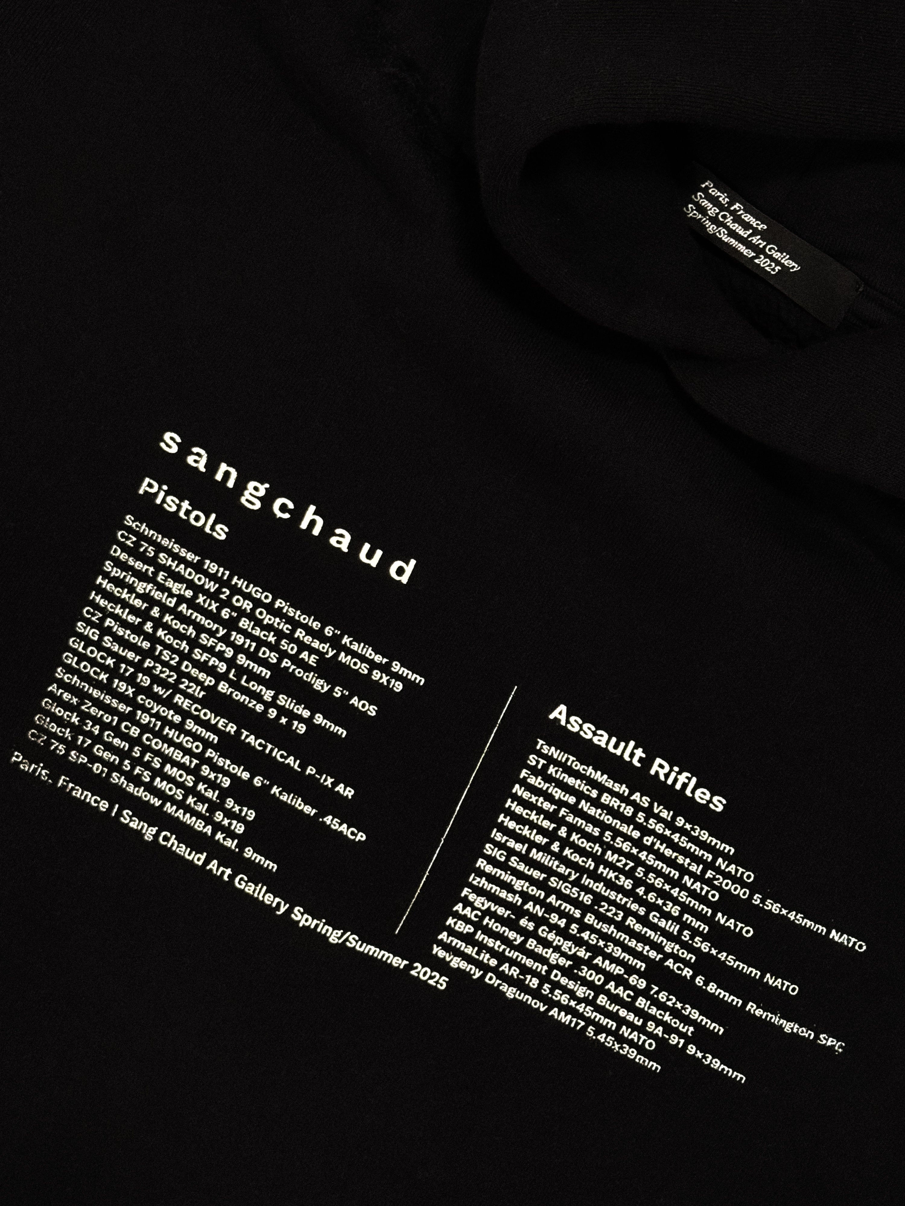 1 OF 1 SANG CHAUD ART GALLERY PISTOLS HOODIE