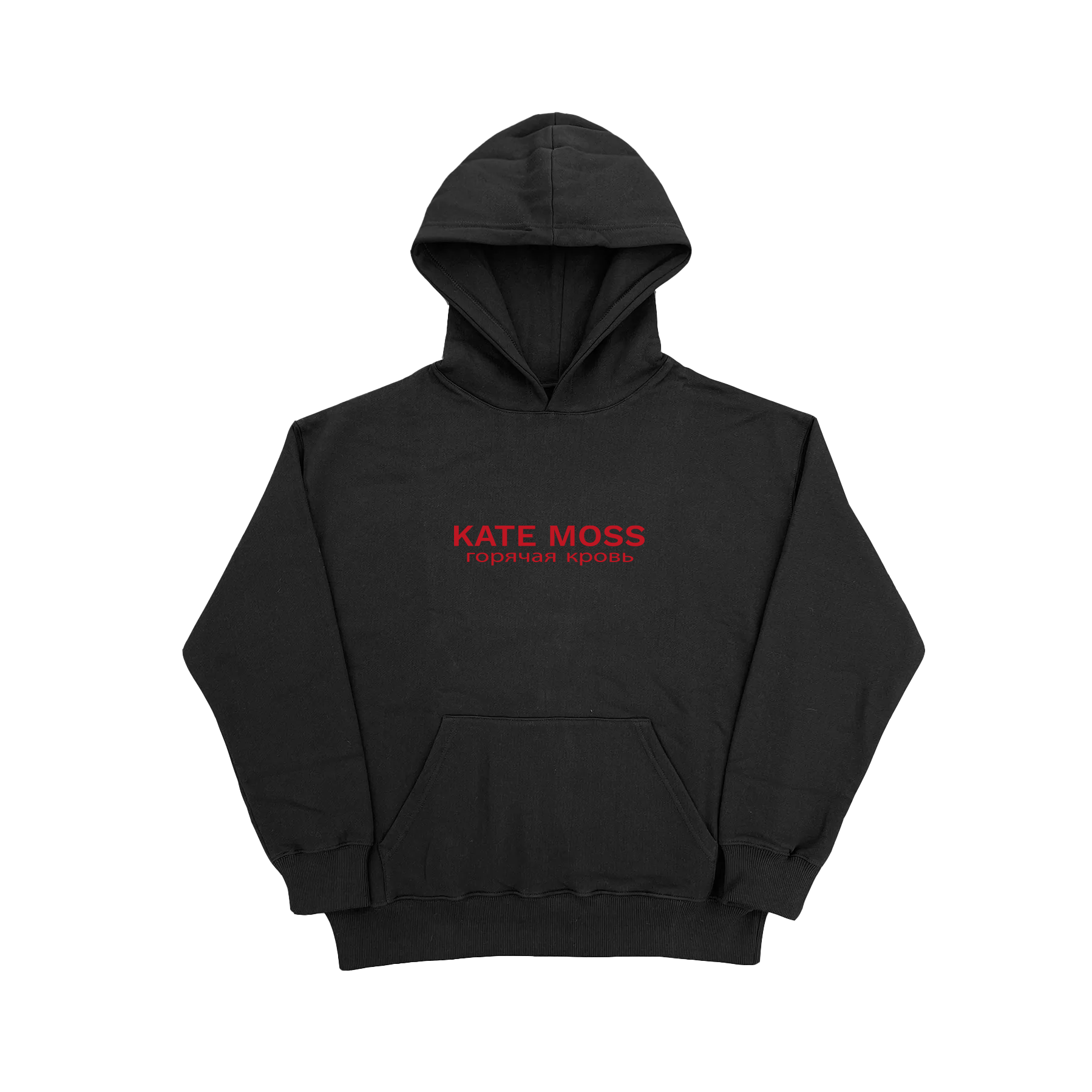 KATE MOSS HOODIE BLACK/RED