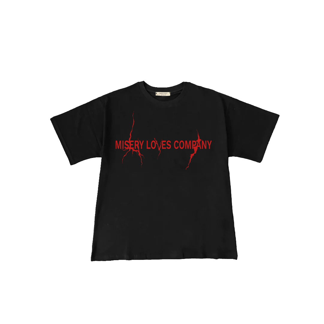 MISERY LOVES COMPANY T-SHIRT BLACK/RED