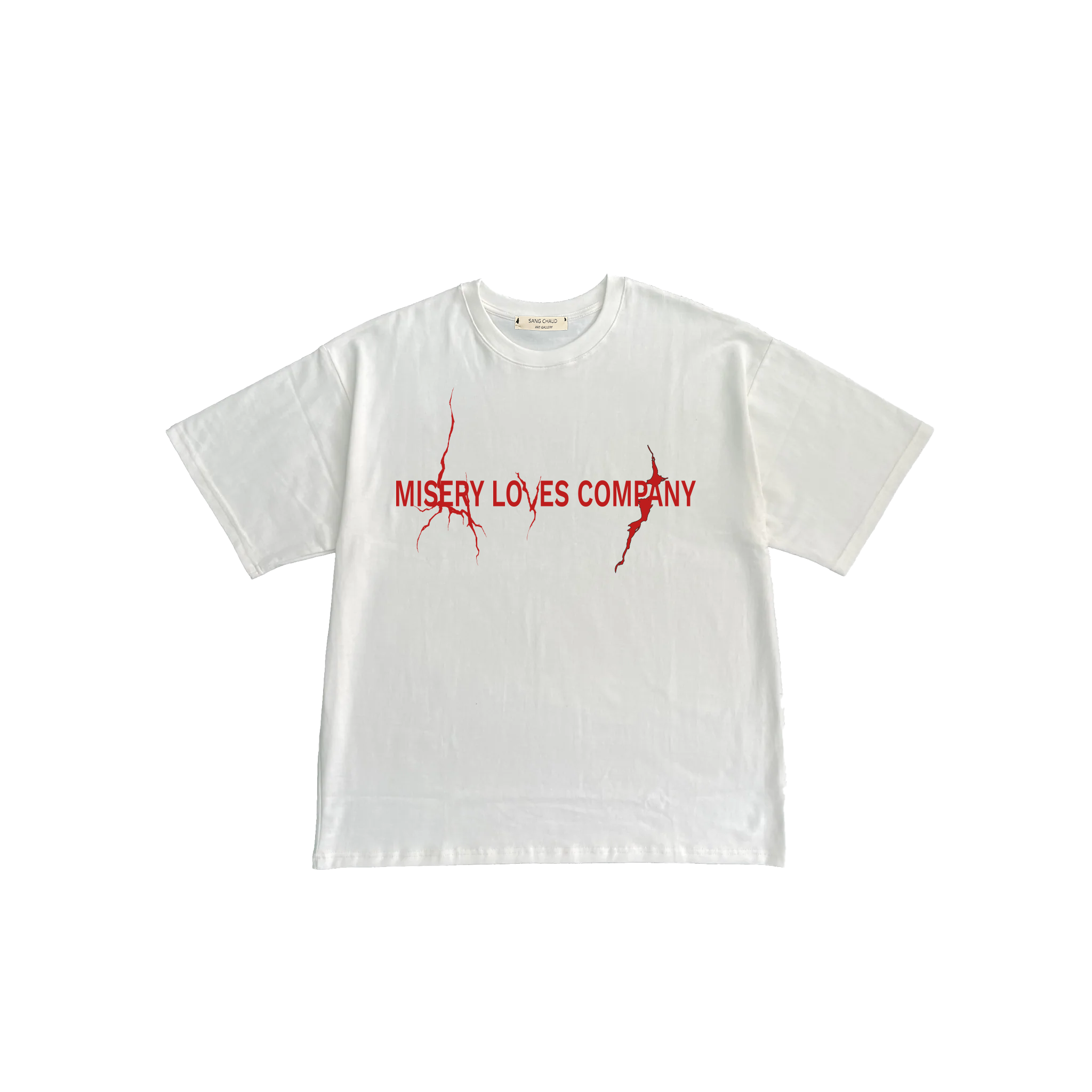 MISERY LOVES COMPANY T-SHIRT WHITE/RED