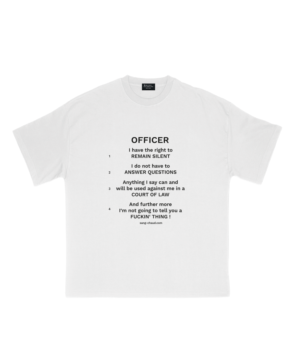 officer t-shirt white