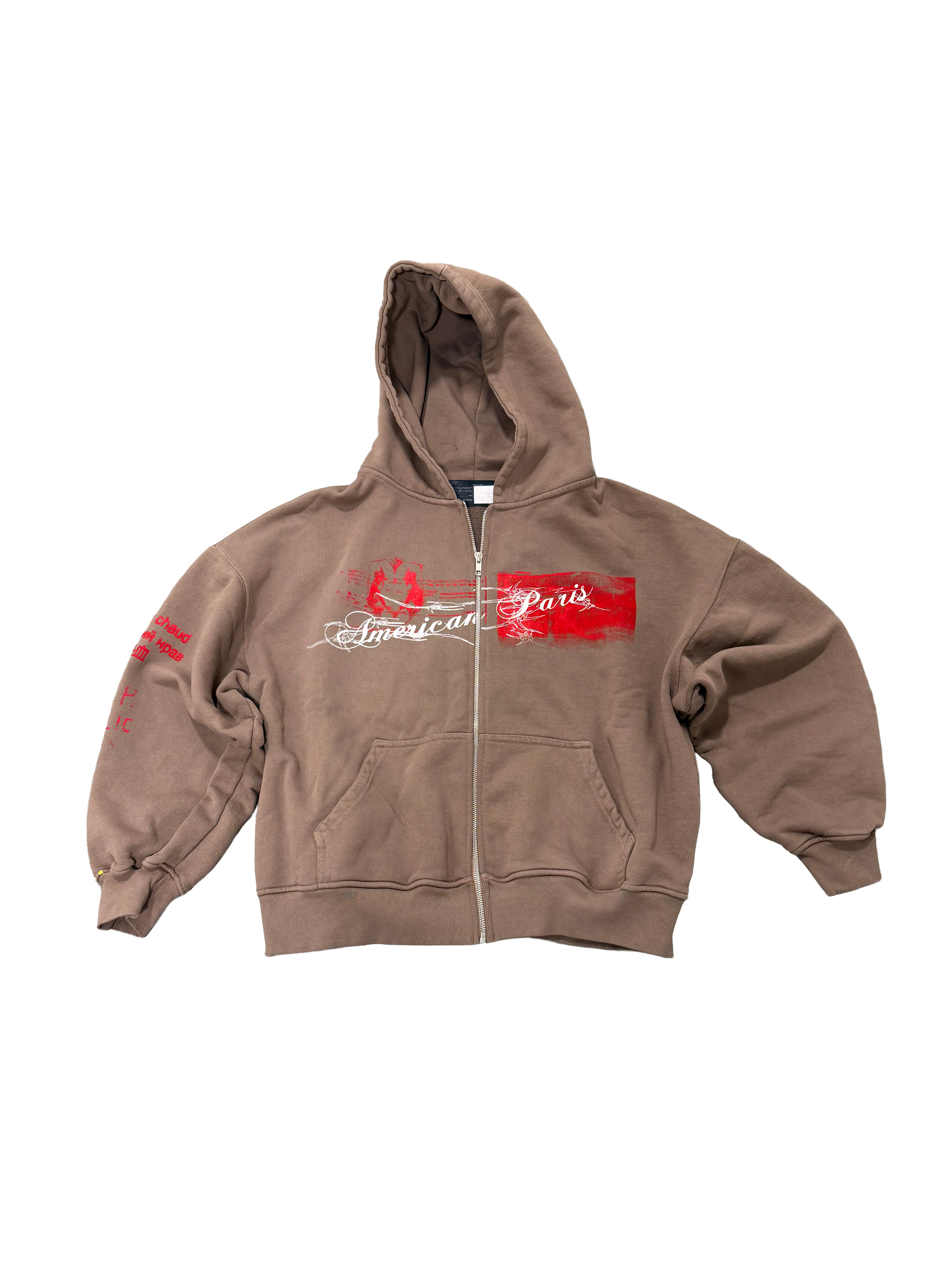 1 OF 1 SANG CHAUD ART GALLERY PUBLIC HOUSING AMERICAN PARIS ZIP HOODIE