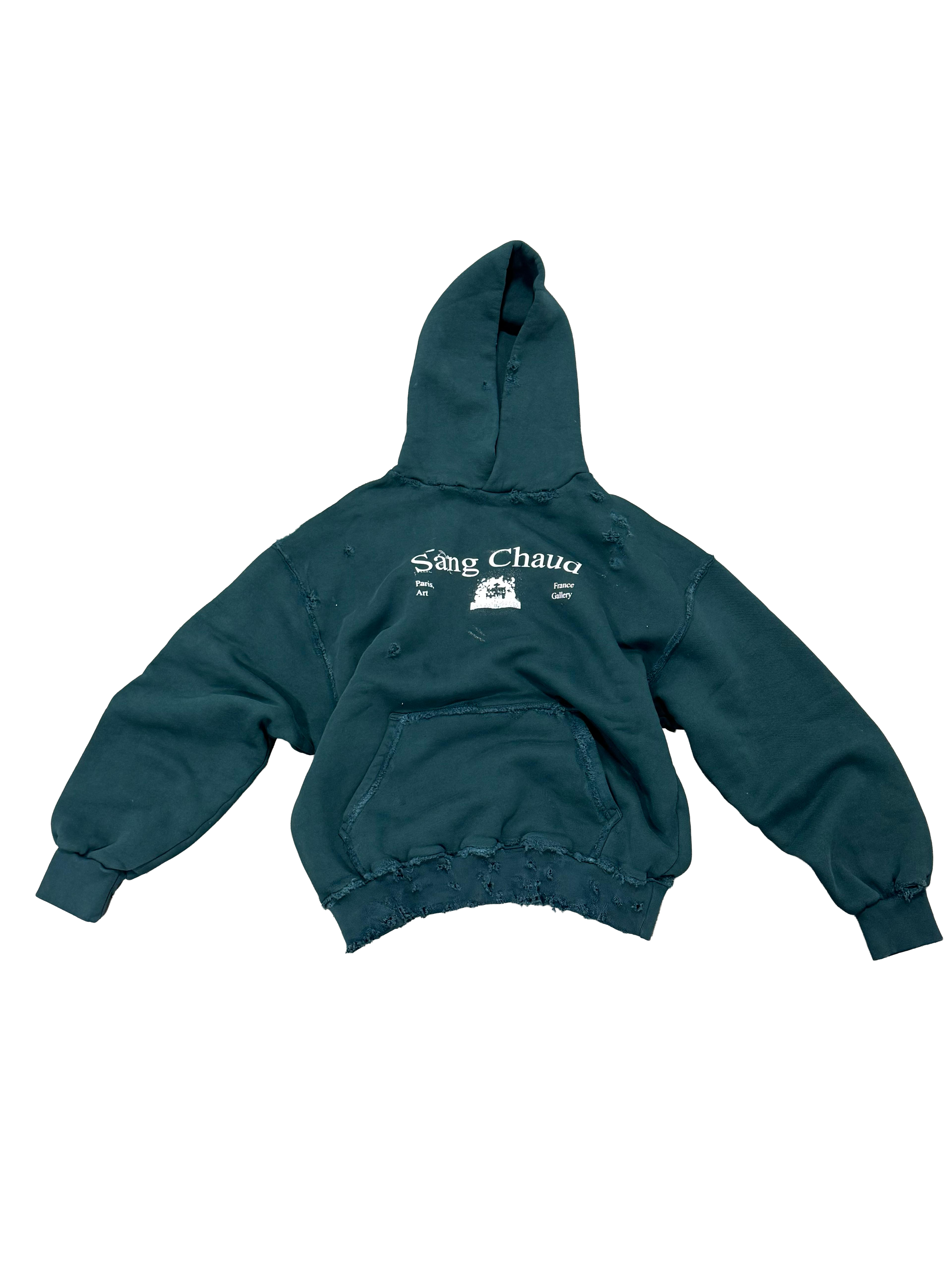 1 OF 1 SANG CHAUD ART GALLERY LOGO HOODIE GREEN