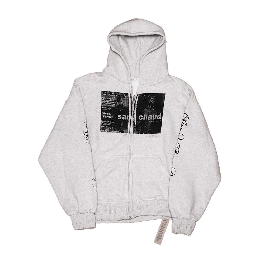 1 OF 1 SANG CHAUD ART GALLERY COWBOY JUNKIE TERROR POSTER ZIP HOODIE