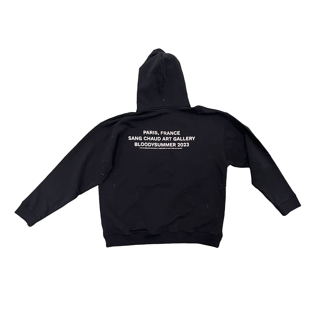 ISSUE 01 ZIP HOODIE BLACK/WHITE