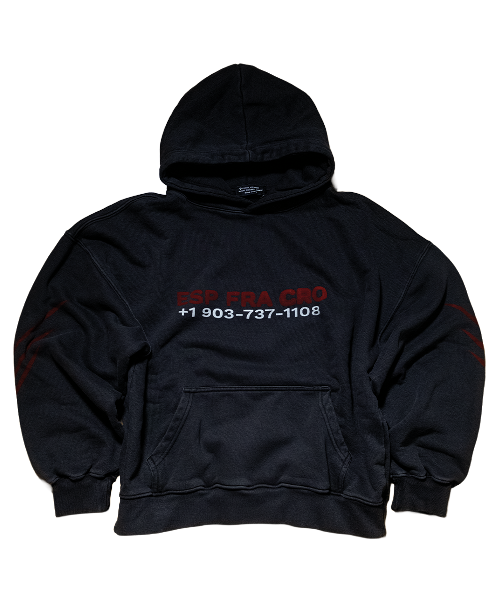 1 of 1 ESP FRA CRO Hoodie Black/Red