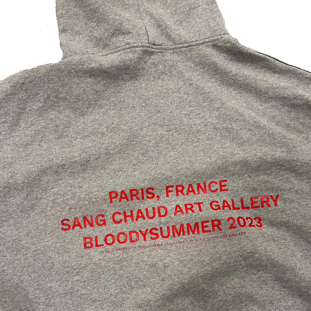 1 OF 1 KATE MOSS HOODIE GREY/RED