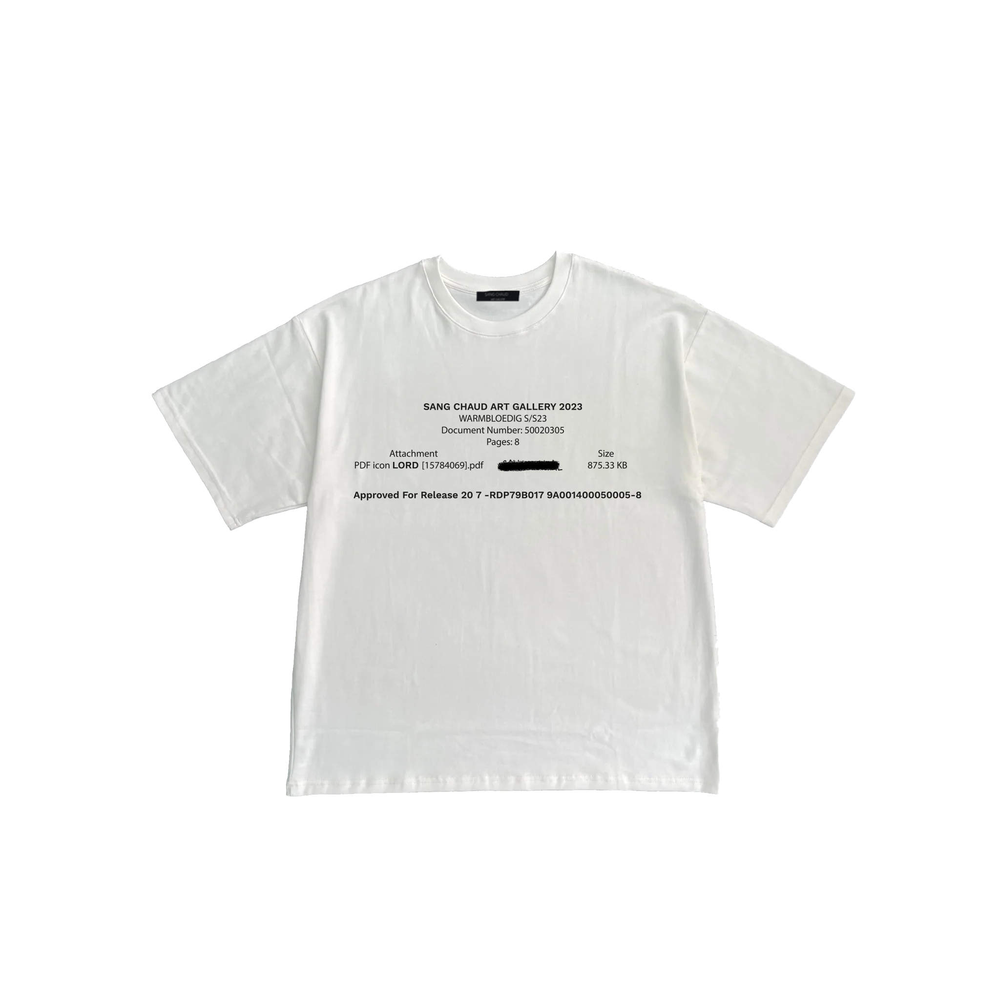 ART GALLERY 2023 DOCUMENT T-SHIRT WHITE/BLACK