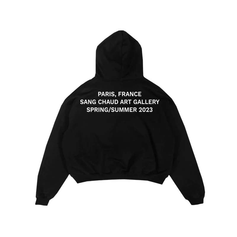 ART GALLERY 2023 DOCUMENT HOODIE BLACK/WHITE